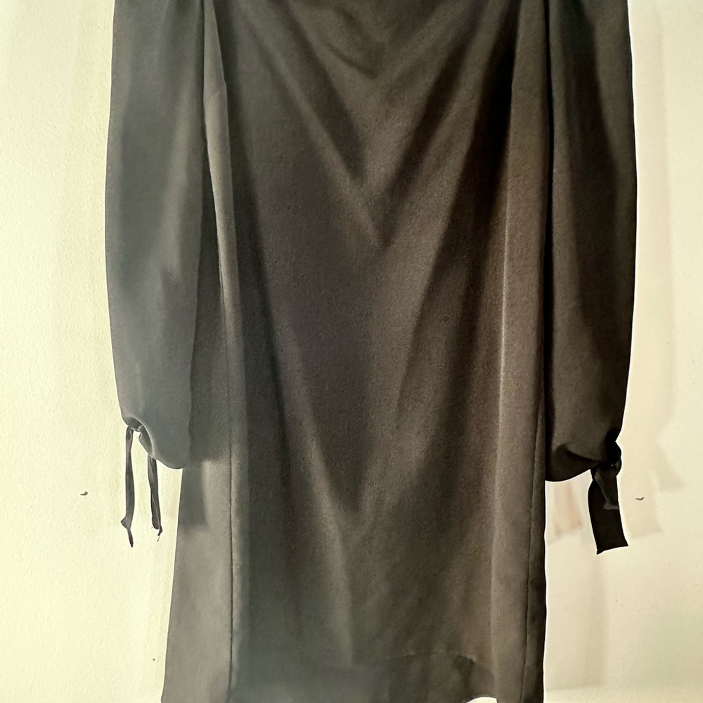 AKA New York Charcoal Gray High Low Blouse with Long Sleeves